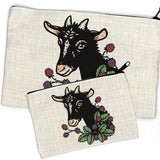Goat Zipper Pouch - Versatile Storage Solution for Makeup, Pencils & Travel Essentials - Zipper Pouches - Two Little Fruits - Two Little Fruits