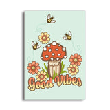 Good Vibes Mushroom Fridge Magnet - 2" x 3" Durable Soft - Touch Art Design by Two Little Fruits - Fridge Magnets - Two Little Fruits - Two Little Fruits