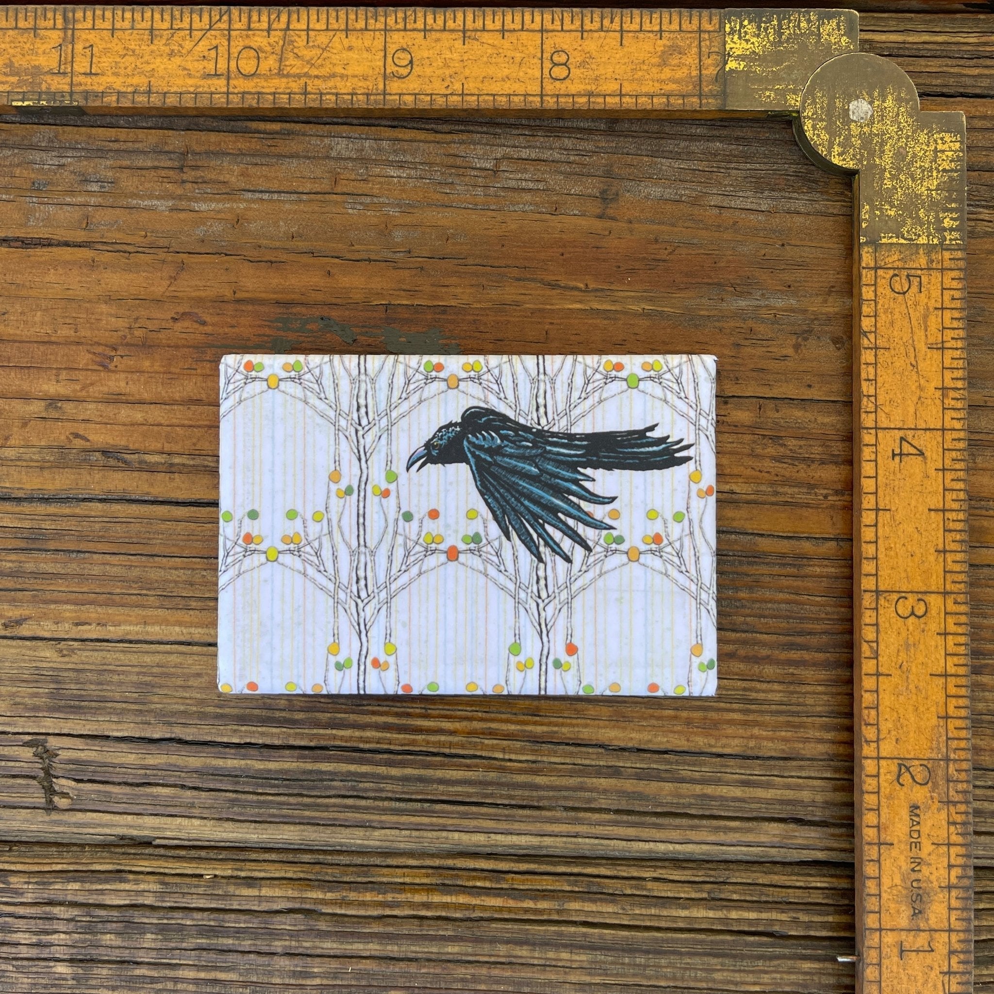 Gothic Crow Magnet - 2" x 3" Durable Art Magnet for Home and Office Decor - Fridge Magnets - Two Little Fruits - Two Little Fruits