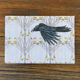 Gothic Crow illustrated fridge magnet by Two Little Fruits