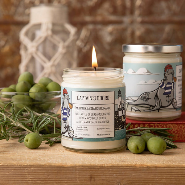 Green Olive & Bergamot Scented Candle - Soy Candles - Two Little Fruits - Two Little Fruits