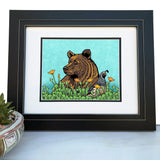 Grizzly Bear illustrated art print by Two Little Fruits