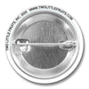 The back view of a grizzly bear pin, highlighting the metal pin and clasp, ensuring durability and ease of attachment.