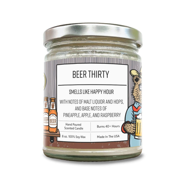 Happy Hour Scented Candle Gift Set - Beer and Absinthe Inspired 100% Soy Wax Candles - Soy Candles - Two Little Fruits - Two Little Fruits