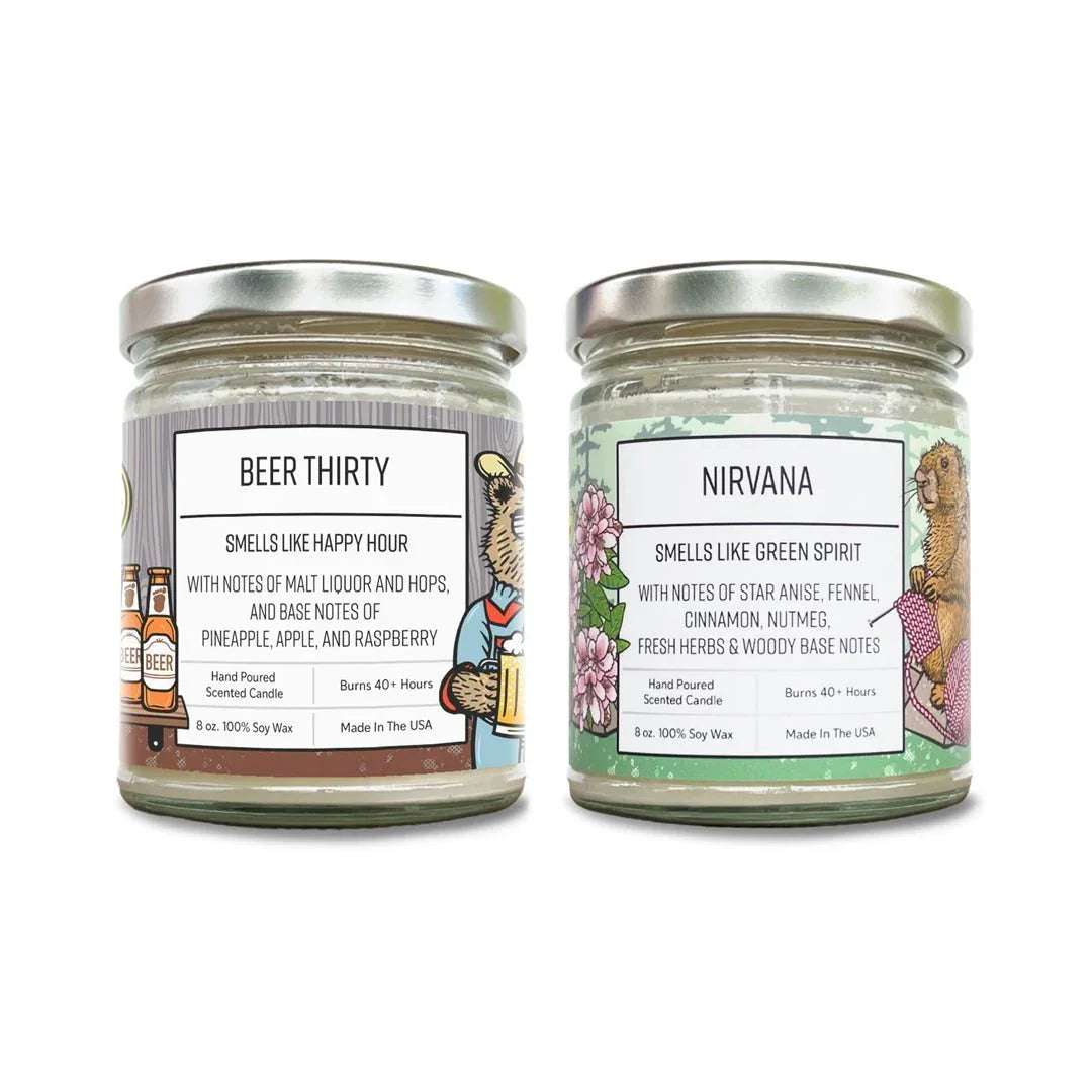 Happy Hour Set hand-poured soy candle by Two Little Fruits
