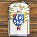 Hey Man, Let's Go Outside Beer Can Sticker - Durable Vinyl for Coolers, Laptops & More - Sticker - Two Little Fruits - Two Little Fruits