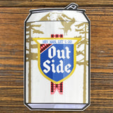 Hey Man, Let's Go Outside Beer Can Sticker - Durable Vinyl for Coolers, Laptops & More - Sticker - Two Little Fruits - Two Little Fruits