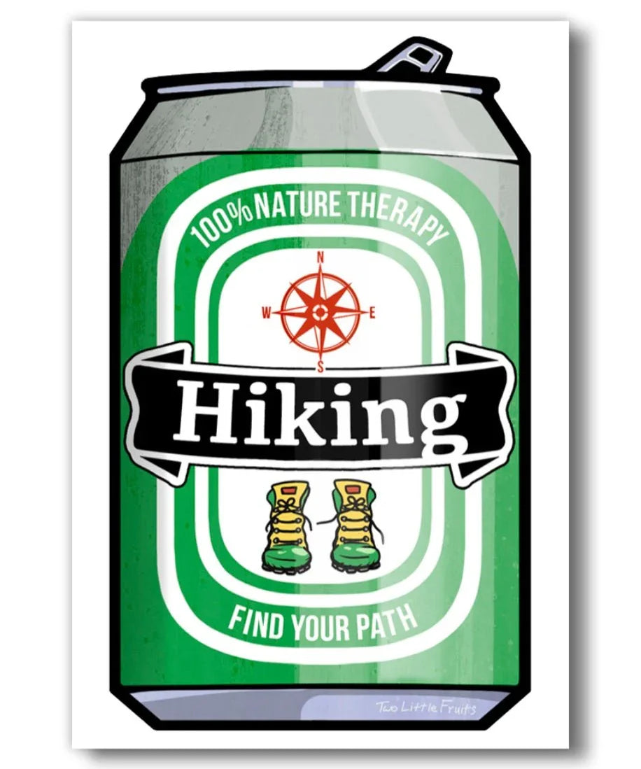 Hiking Boots illustrated fridge magnet by Two Little Fruits