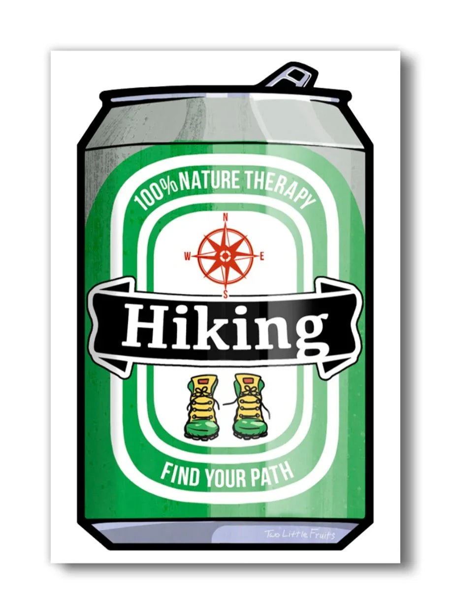 Hiking Boots illustrated fridge magnet by Two Little Fruits