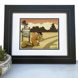 Hobo Squirrel illustrated art print by Two Little Fruits