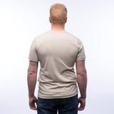 Hobo Squirrel T-Shirt - Eco - Friendly Dark Brown Print on Super - Soft Heather Tan Tee - Tee Shirts - Two Little Fruits - Two Little Fruits