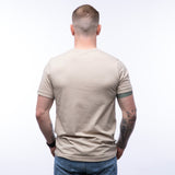 Hobo Squirrel T-Shirt - Eco - Friendly Dark Brown Print on Super - Soft Heather Tan Tee - Tee Shirts - Two Little Fruits - Two Little Fruits