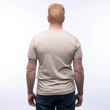 Hobo Squirrel T-Shirt - Eco - Friendly Dark Brown Print on Super - Soft Heather Tan Tee - Tee Shirts - Two Little Fruits - Two Little Fruits