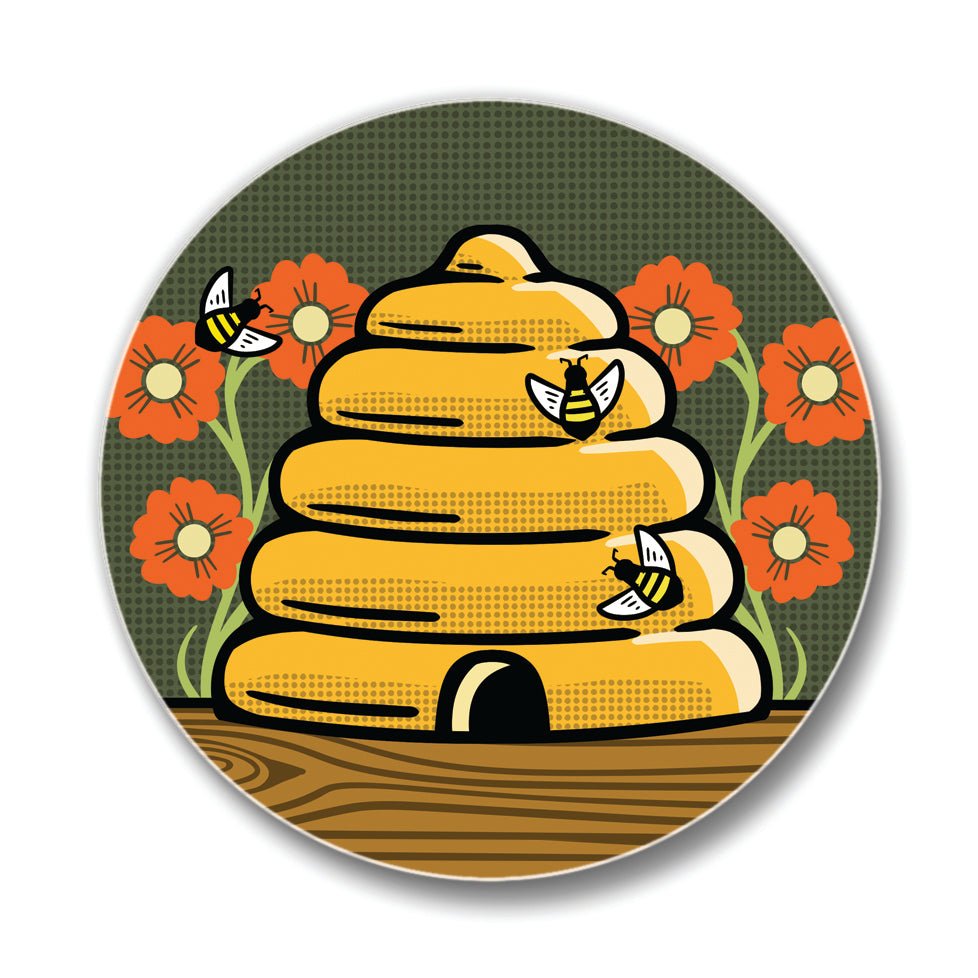 Honeybee Ceramic Coaster - Two Little Fruits