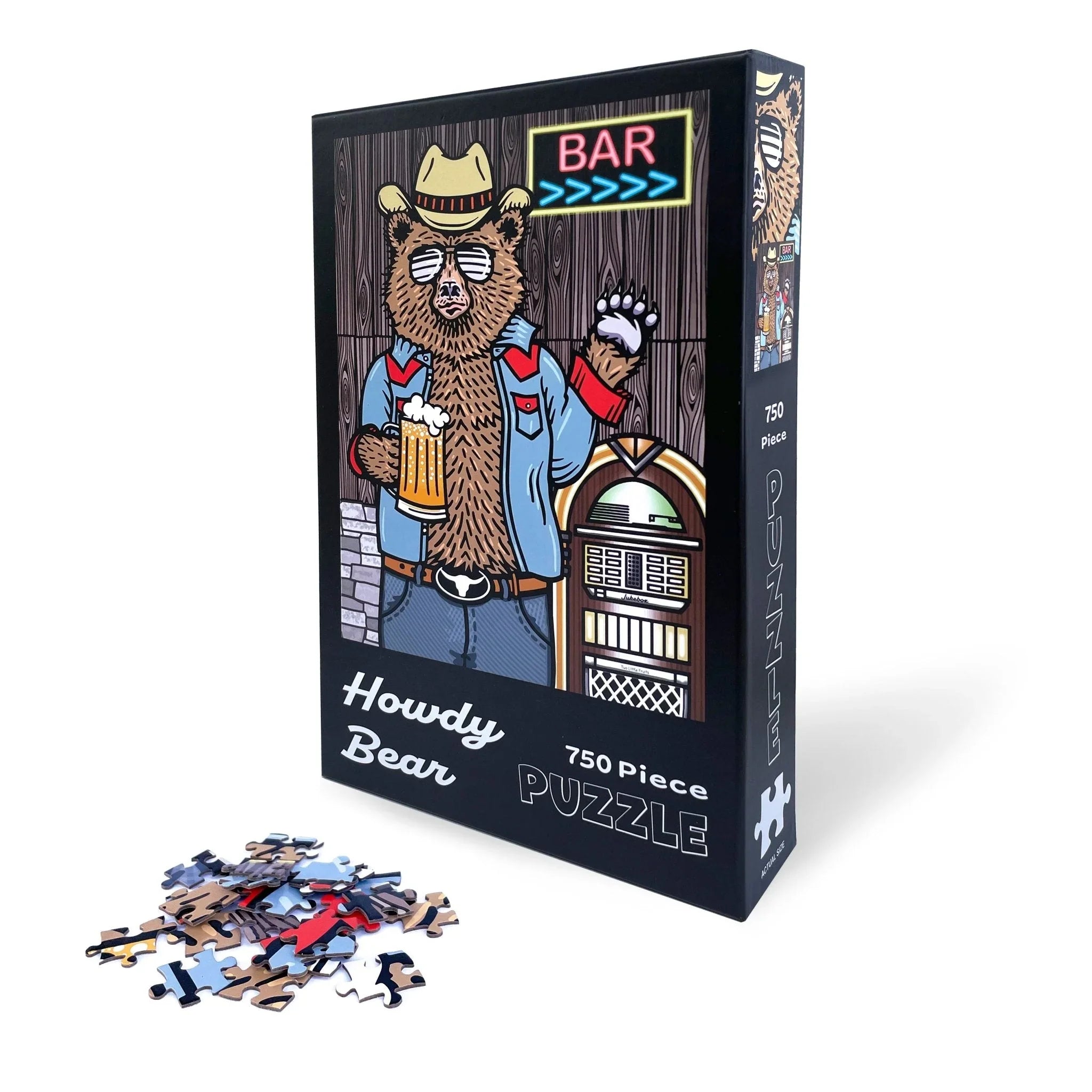 Howdy Bear Puzzles Adults illustrated puzzle by Two Little Fruits