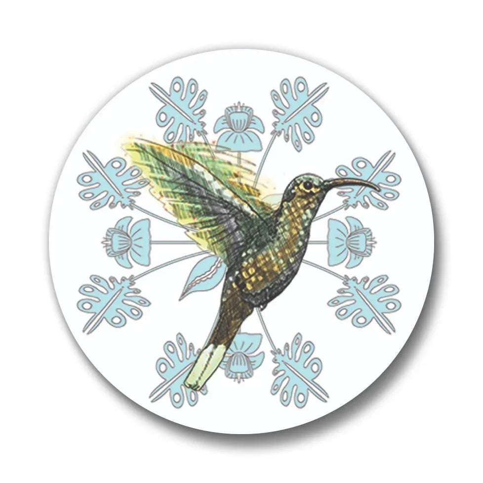 Hummingbird Button Pin - 1.25" Soft - Touch Matte Finish, Weather & Scuff - Resistant - Button Pins - Two Little Fruits - Two Little Fruits