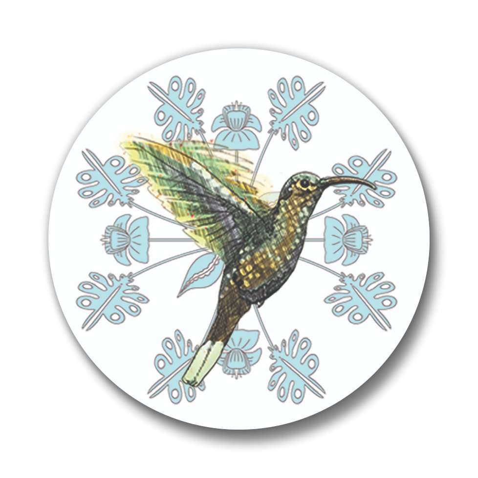 Hummingbird Button Pin - Two Little Fruits