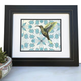 Hummingbird Wall Art Print - Available in 8x10 & 11x14 Sizes - Paper Prints - Two Little Fruits - Two Little Fruits