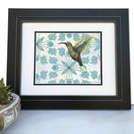 Hummingbird Wall illustrated art print by Two Little Fruits