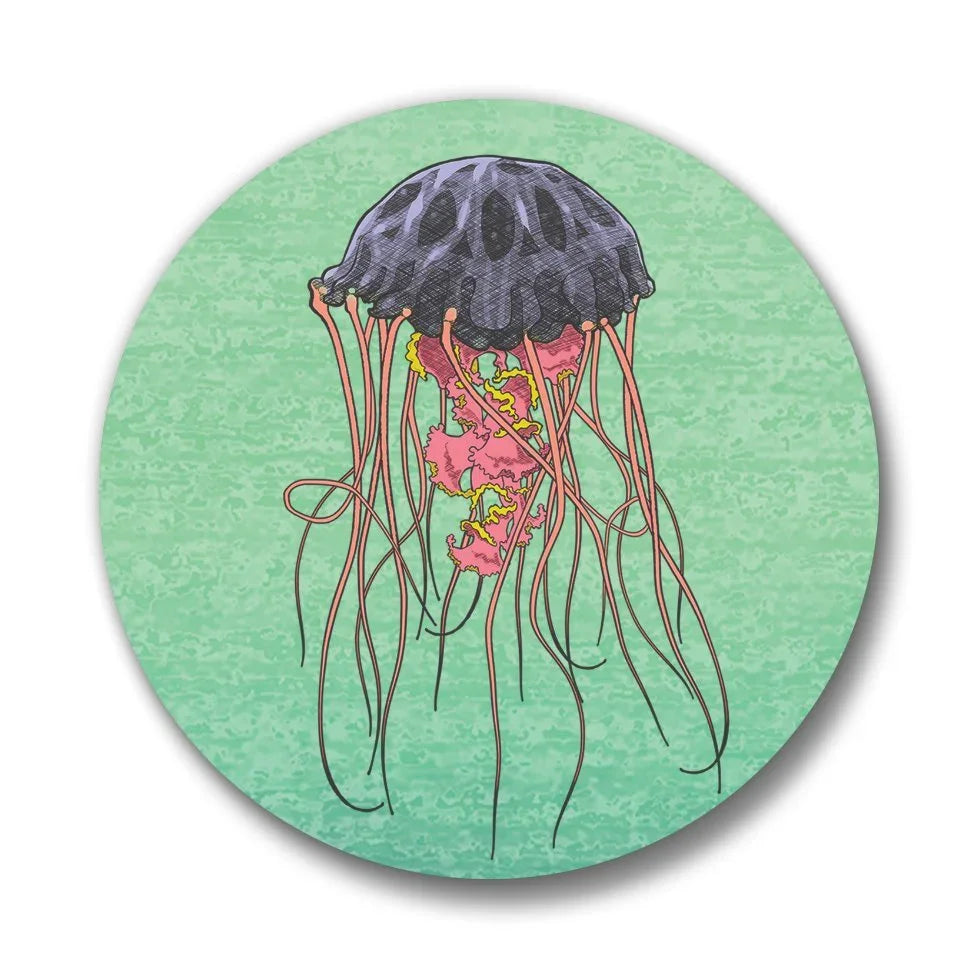 Jellyfish Button Pin - 1.25" Soft - Touch Matte Finish - Button Pins - Two Little Fruits - Two Little Fruits