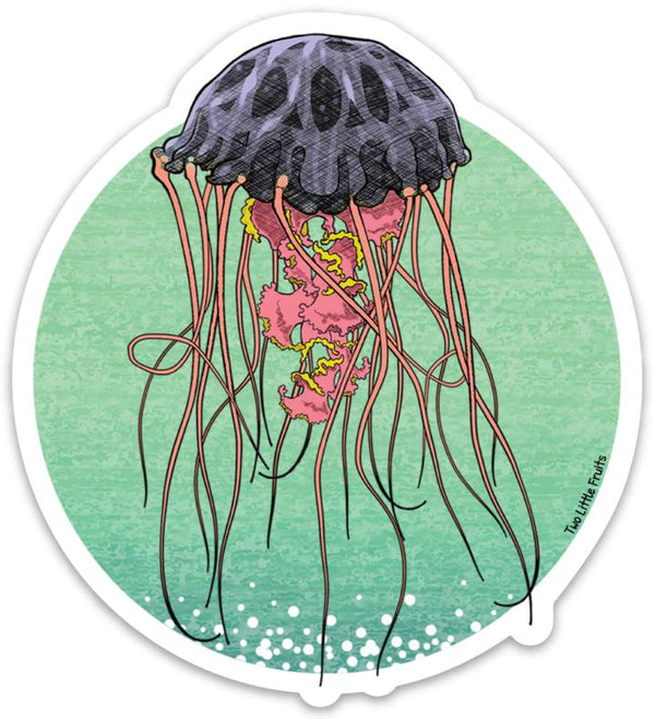 Jellyfish Sticker - Sticker - Two Little Fruits - Two Little Fruits