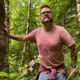 Knitting Graphic Tee - Soft 100% Cotton Shirt in Mauve - Unisex Design by Two Little Fruits - Tee Shirts - Two Little Fruits - Two Little Fruits