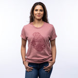 Knitting Graphic Tee - Soft 100% Cotton Shirt in Mauve - Unisex Design by Two Little Fruits - Tee Shirts - Two Little Fruits - Two Little Fruits