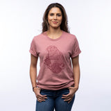 Knitting Graphic Tee - Soft 100% Cotton Shirt in Mauve - Unisex Design by Two Little Fruits - Tee Shirts - Two Little Fruits - Two Little Fruits