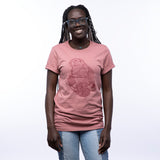 Knitting Graphic Tee - Soft 100% Cotton Shirt in Mauve - Unisex Design by Two Little Fruits - Tee Shirts - Two Little Fruits - Two Little Fruits
