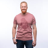 Knitting Graphic Tee - Soft 100% Cotton Shirt in Mauve - Unisex Design by Two Little Fruits - Tee Shirts - Two Little Fruits - Two Little Fruits