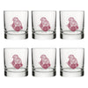 Group of knitting rocks glasses featuring the charming mauve marmot design, perfect for gatherings and gifts.