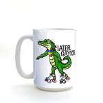 later gaytor lgbtq pride illustrated ceramic mug 15 oz by Two Little Fruits