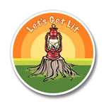 Let's Get Lit Camping Button Pin - 1.25 Inch Soft - Touch, Weather & Scuff Resistant - Button Pins - Two Little Fruits - Two Little Fruits