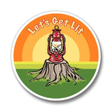 Let's Get Lit Camping Button Pin - 1.25 Inch Soft - Touch, Weather & Scuff Resistant - Button Pins - Two Little Fruits - Two Little Fruits