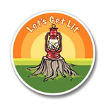 Let's Get Lit Camping Button Pin - 1.25 Inch Soft - Touch, Weather & Scuff Resistant - Button Pins - Two Little Fruits - Two Little Fruits