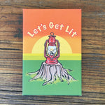 Let's Get Lit Camping Lantern Magnet - Fun 2" x 3" Art Magnet for Fridge or Office - Fridge Magnets - Two Little Fruits - Two Little Fruits