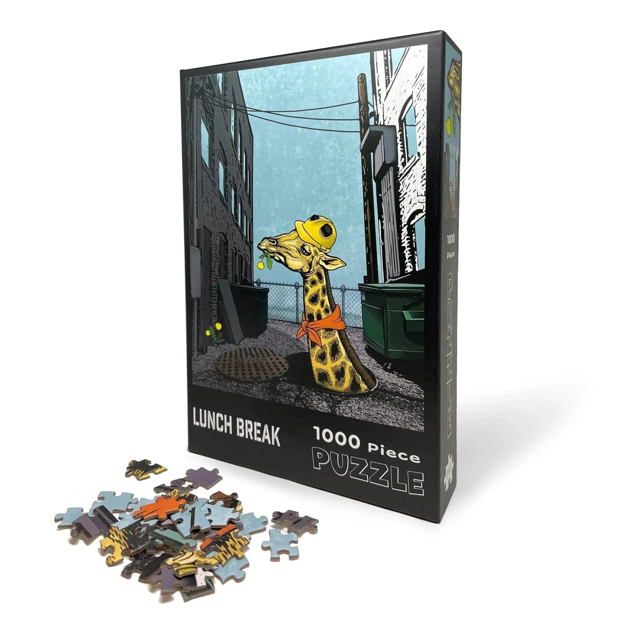 Lunch Break Giraffe 1000 Piece illustrated puzzle by Two Little Fruits