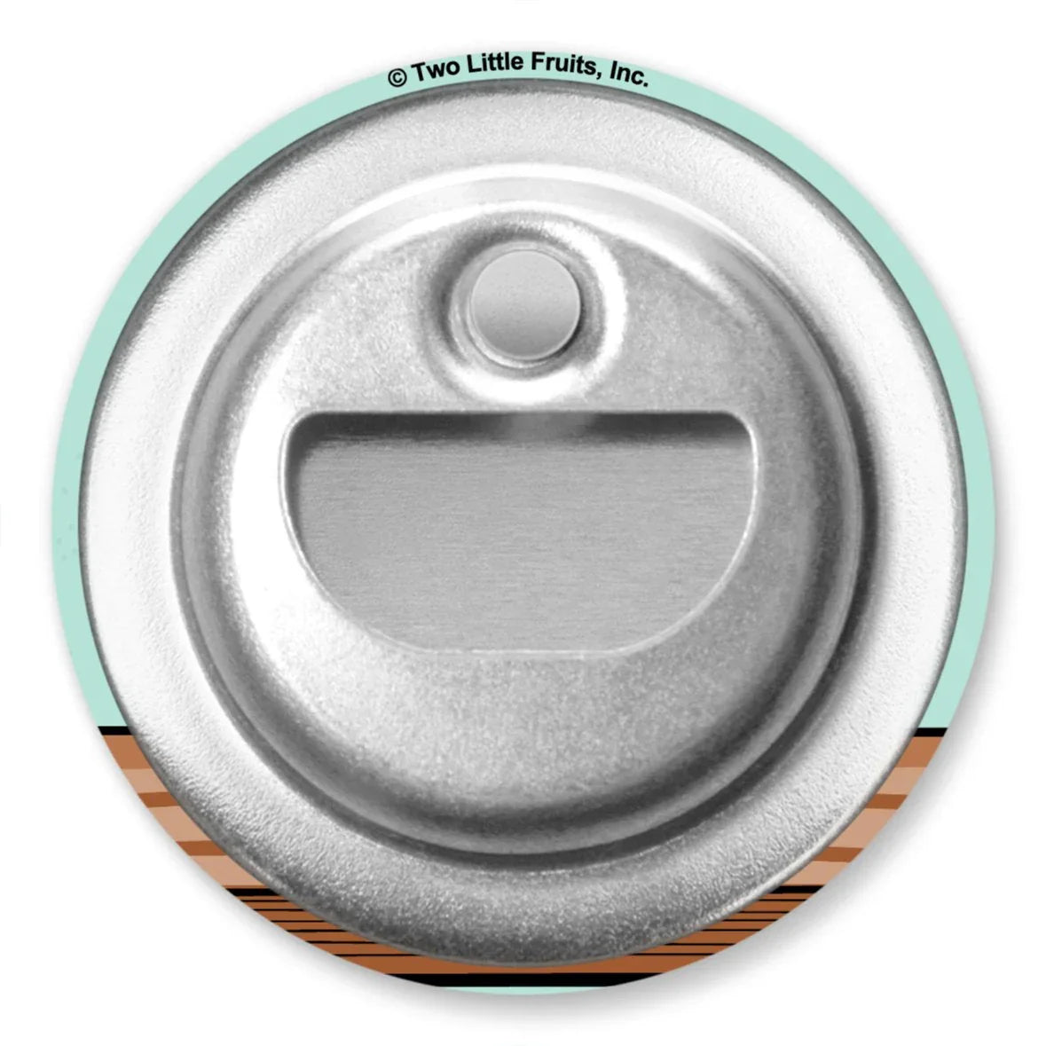Back view of the Sexy Potted Plants Magnetic Bottle Opener showing the durable metal finish, perfect for beaming charm in your potted plants decor.