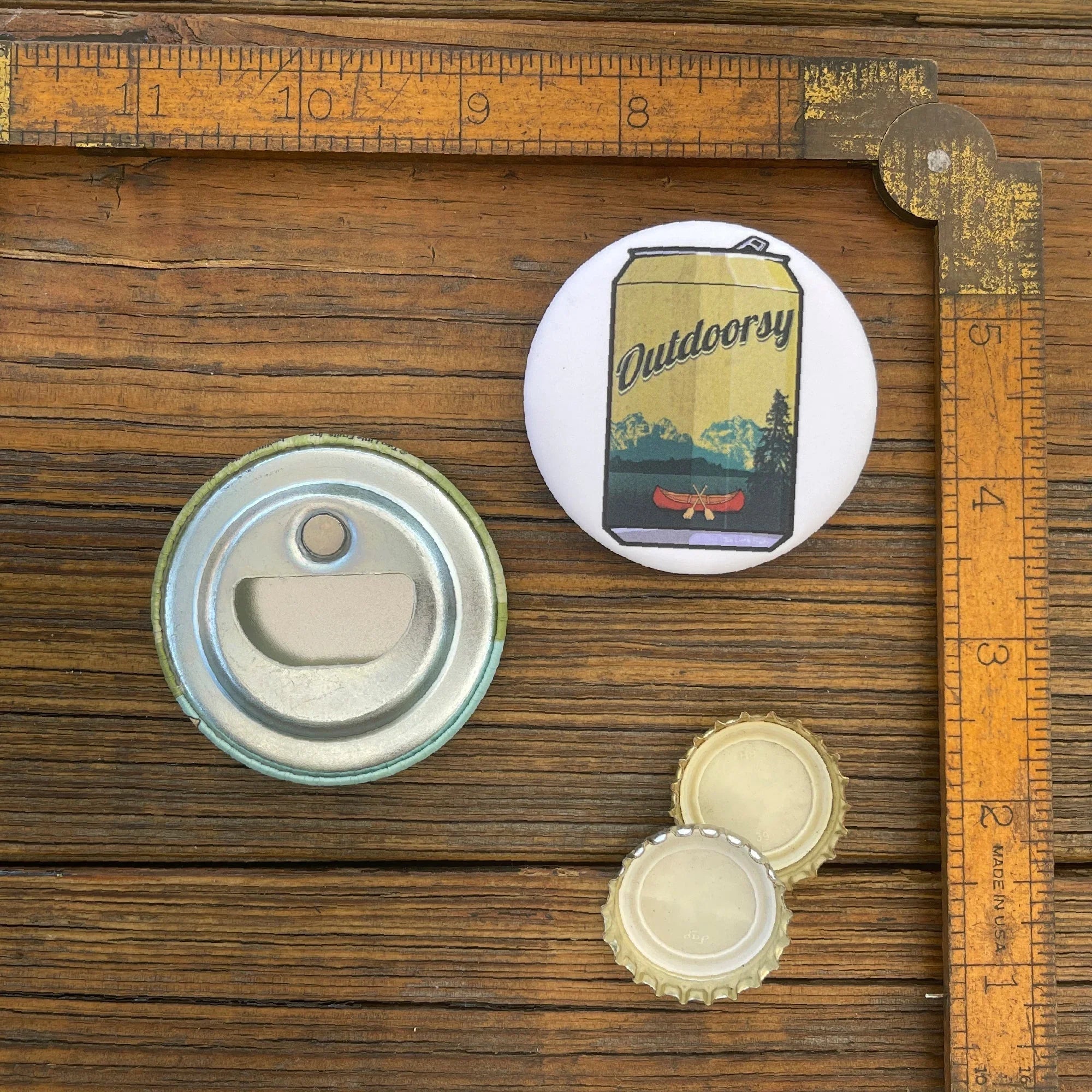 Magnetic Bottle Opener with Neodymium Cap Catcher - Compact 2.25" Round Design - Soft Matte Bottle Openers - Two Little Fruits - Two Little Fruits