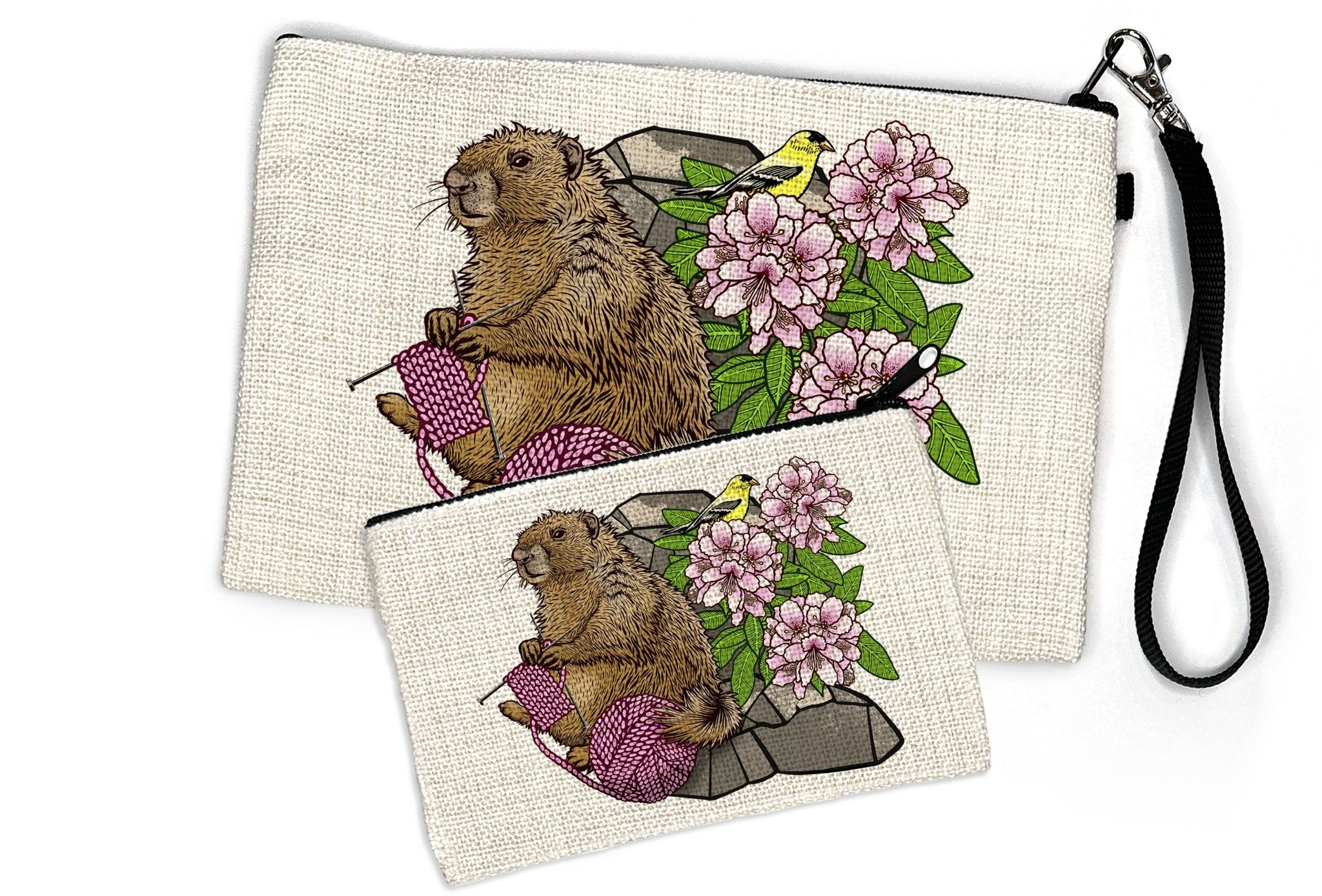 Marmot Zipper Pouch - Zipper Pouches - Two Little Fruits - Two Little Fruits