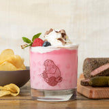 Mix and Match Your Own 6 Unique Whiskey Glass Set with a charming Knitting Marmot illustration, ideal for a playful beverage experience.