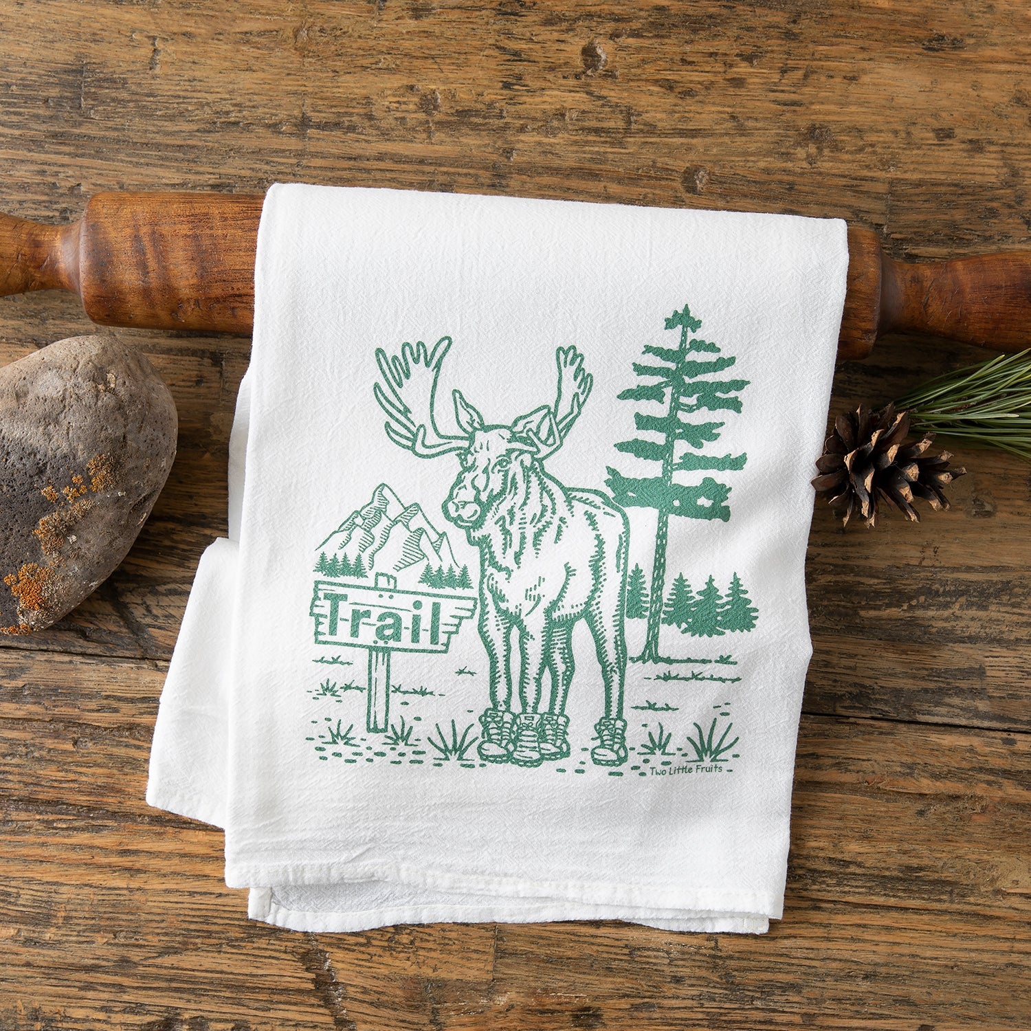 Moose and Camper Tea Towel Set - Tea Towels - Two Little Fruits - Two Little Fruits