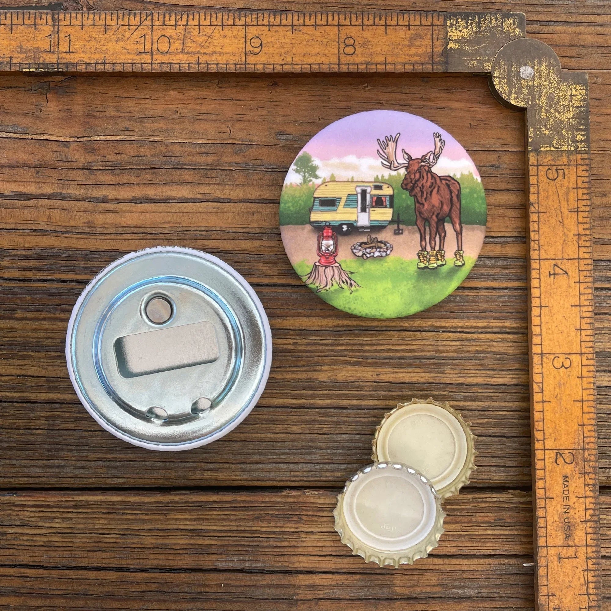 Moose In Boots Magnetic Bottle Opener - Durable, Weather - Resistant Fun for Your RV or Kitchen - Soft Matte Bottle Openers - Two Little Fruits - Two Little Fruits