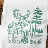 Moose In Boots & Hobo Squirrel Animal Themed Tea Towels Set - 100Cotton, Eco - Friendly Design - Tea Towels - Two Little Fruits - Two Little Fruits