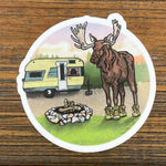 Moose illustrated vinyl sticker by Two Little Fruits