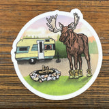 Moose illustrated vinyl sticker by Two Little Fruits