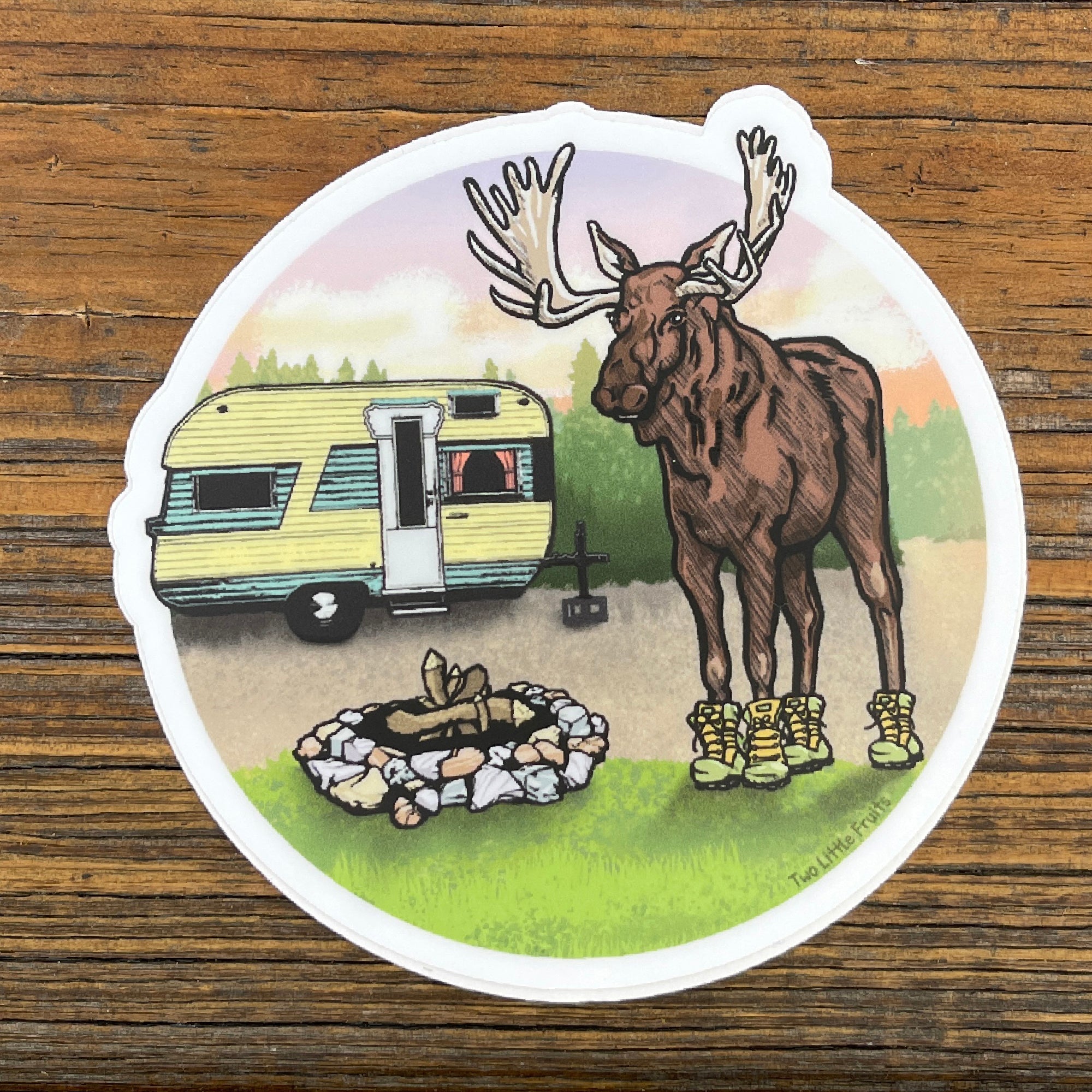 Moose Sticker - Sticker - Two Little Fruits - Two Little Fruits