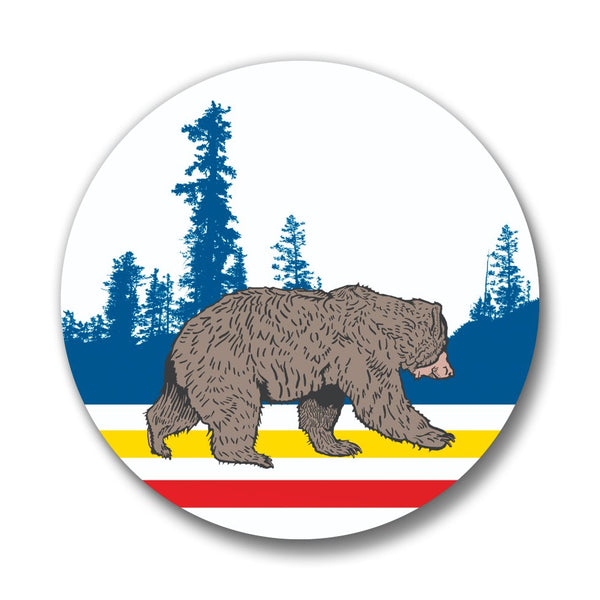 Mountain Sport Bear Button Pin - Two Little Fruits