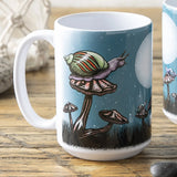 Mushroom illustrated mug by Two Little Fruits