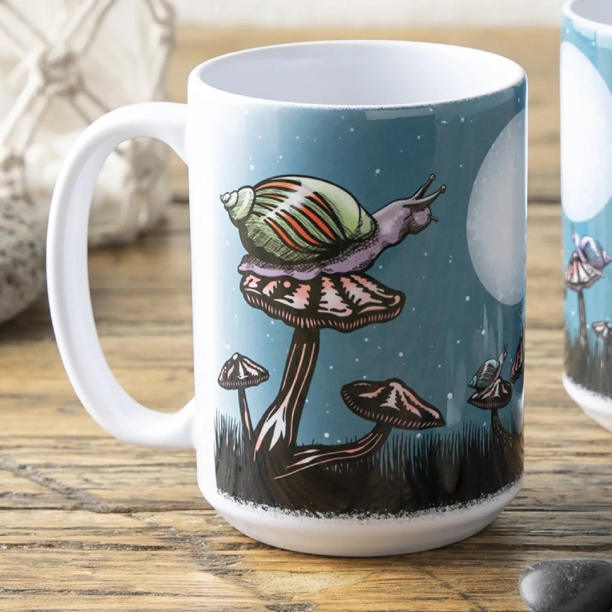 Mushroom illustrated mug by Two Little Fruits
